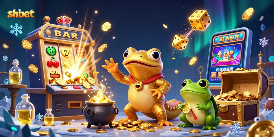 Experience lucky moments at shbet with vibrant casino-themed alchemy illustration full of excitement.