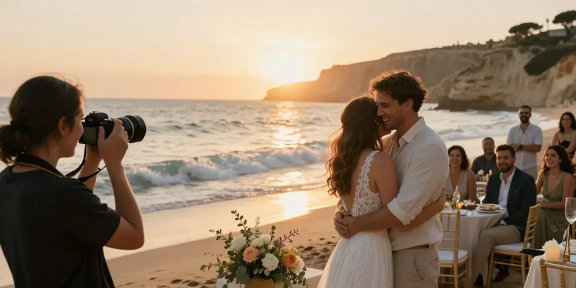 Couple sharing intimate moments at sunset with DR 70 wheels in the background, capturing raw emotions on their wedding day.