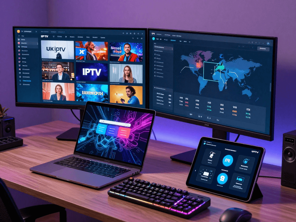 UK IPTV reseller panel dashboard demonstrating innovative software solutions, cloud computing, and digital platforms.