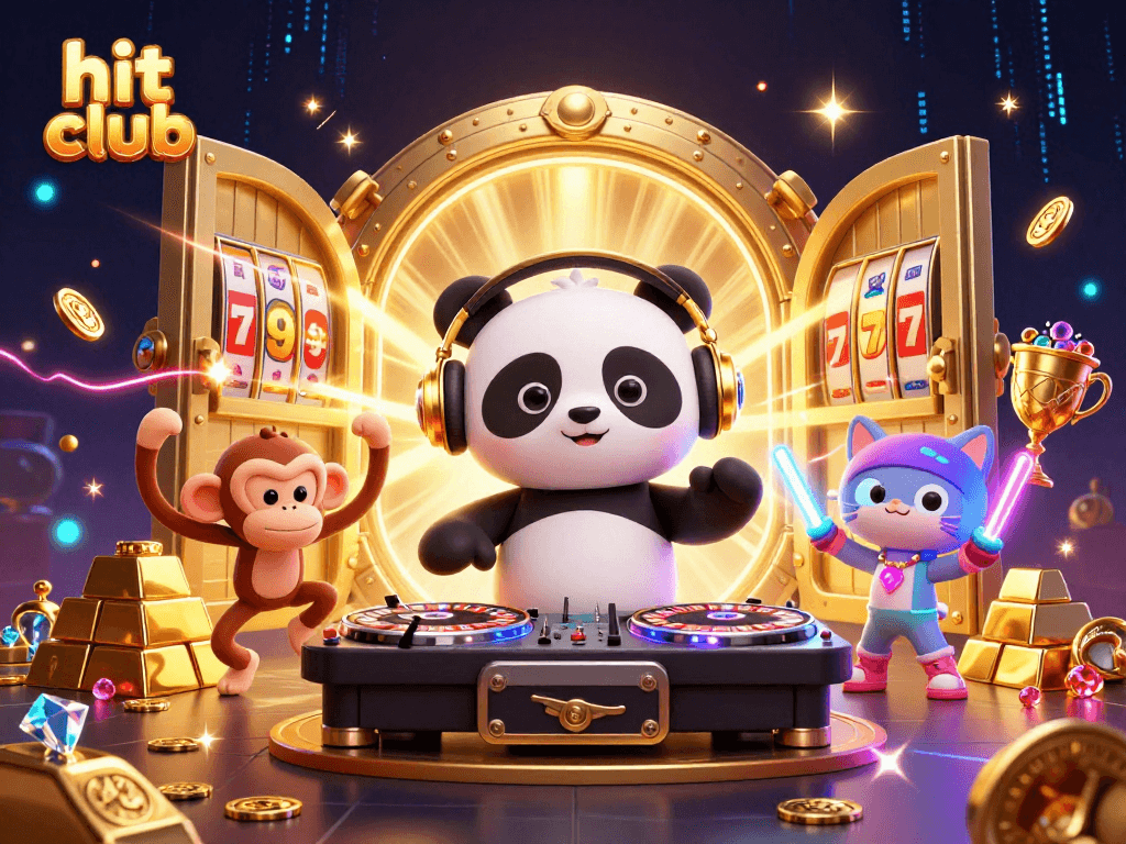 Experience the excitement of hit club gaming with vibrant characters, treasure elements, and dynamic visuals.