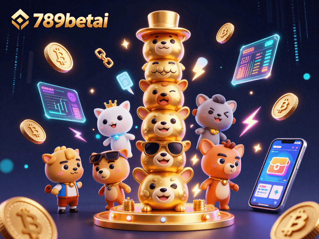 Engage with 789betai's vibrant casino experience through the dynamic golden totem and crypto elements.