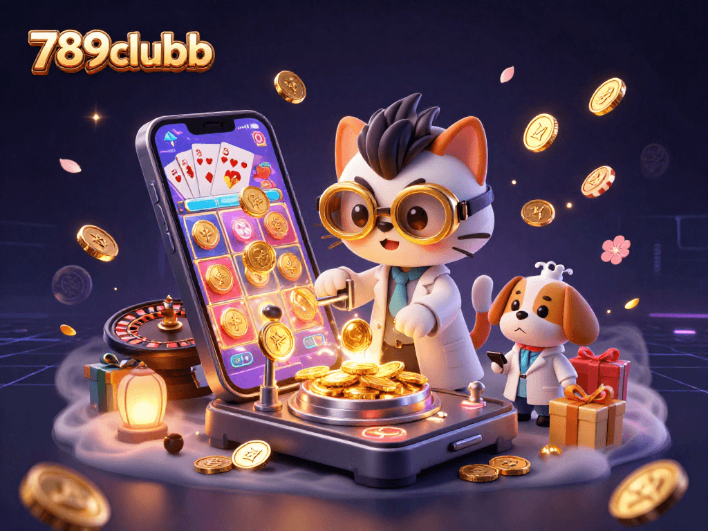 Engage in excitement with 789clubb's immersive gaming experience, featuring vibrant casino elements.