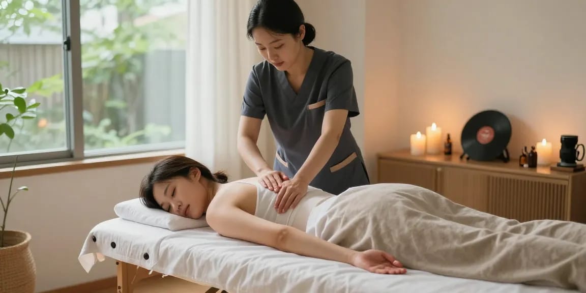 Experience 서초동출장마사지 in a tranquil home massage setting with a professional therapist.