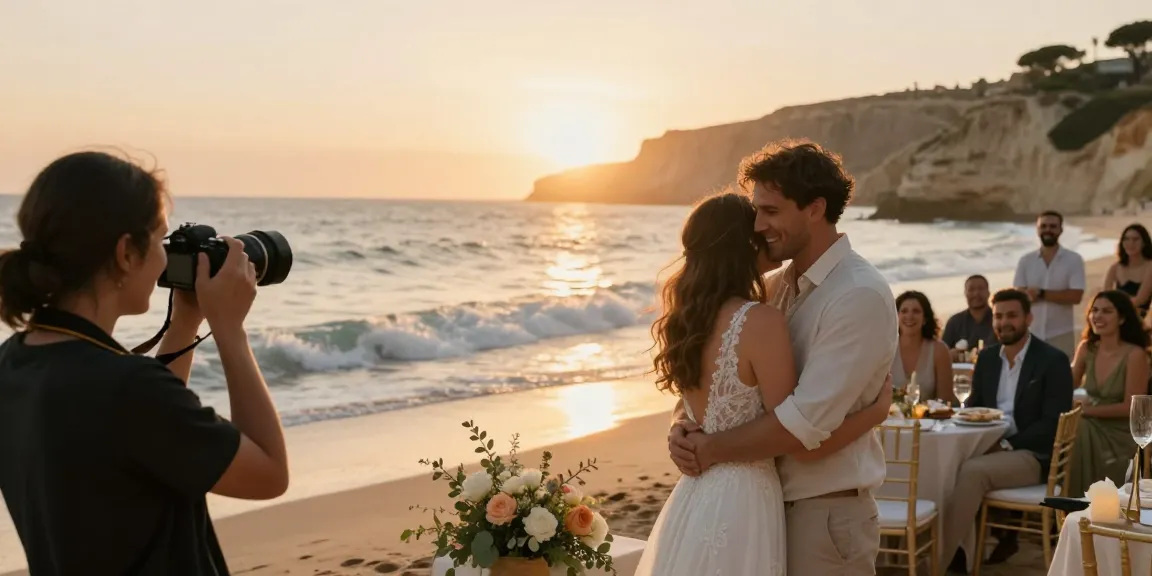 Couple sharing intimate moments at sunset with DR 70 wheels in the background, capturing raw emotions on their wedding day.