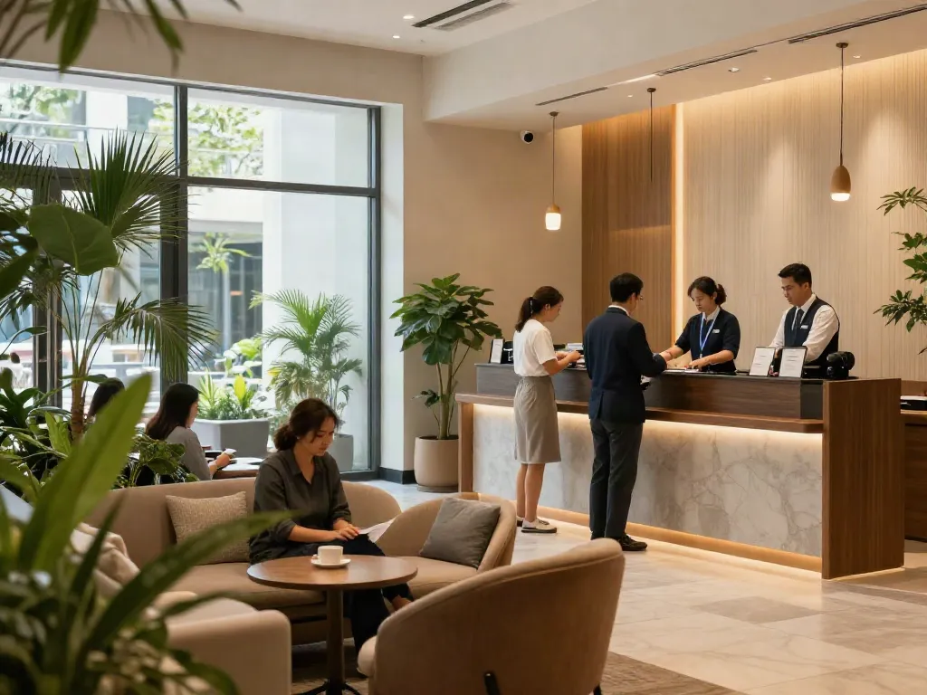 ROKOK88 lobby with welcoming atmosphere for guests.