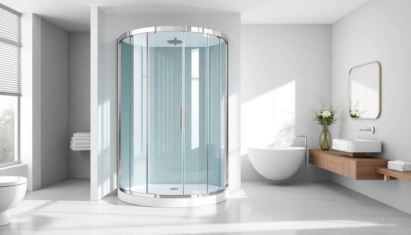Elegante duschkabine 80x80 eckeinstieg in modernem Badezimmer mit klaren Linien.