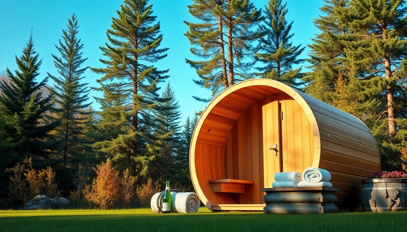 Experience a luxurious Sauna baril Quebec, expertly crafted from cedar, surrounded by nature's tranquility.