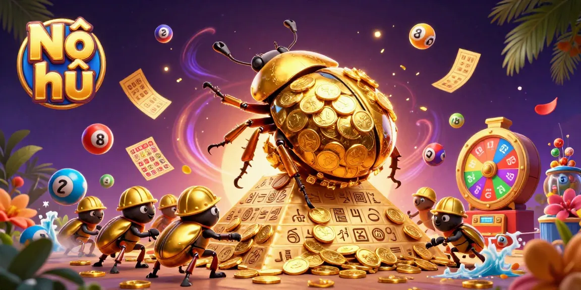 Experience thrilling Nổ hũ gameplay with dynamic elements, colorful lottery balls, and jackpot excitement.