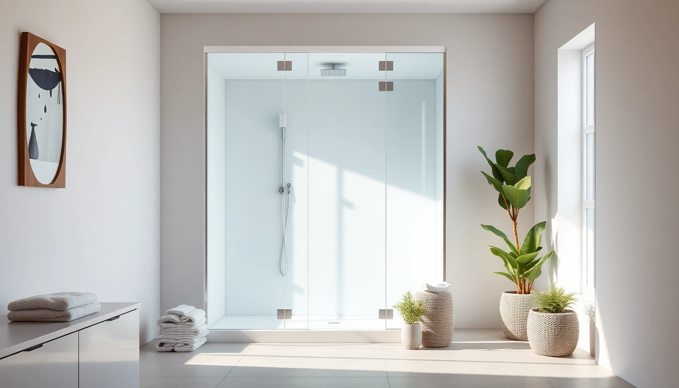 Die sonni Duschkabine in einem eleganten Badezimmer präsentiert moderne Gestaltung und stilvolle Elemente.
