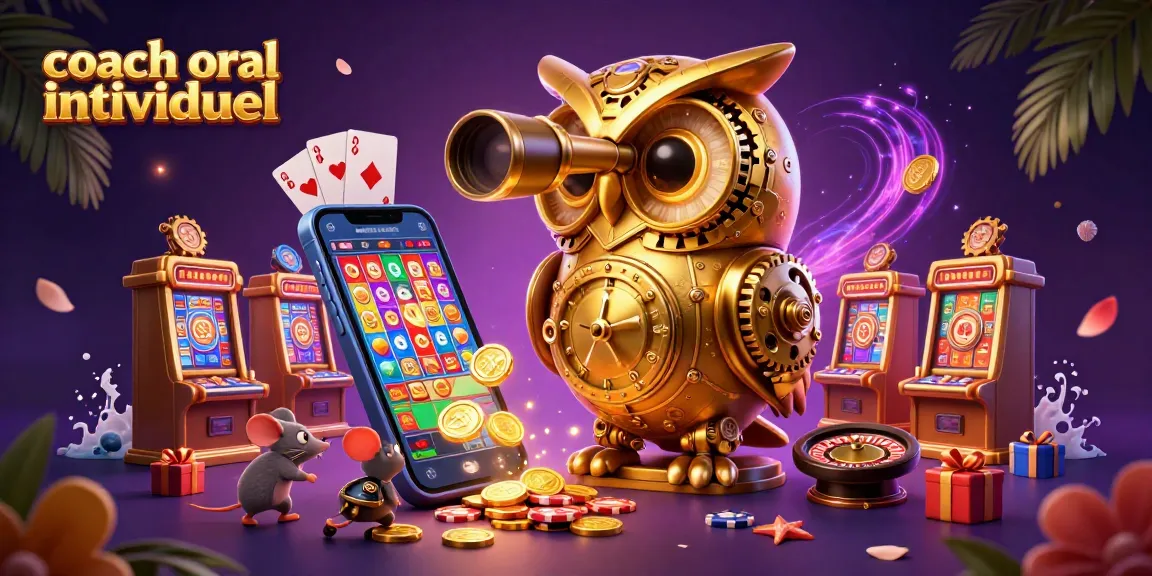 Experience exciting gameplay with the coach oral individuel in a vibrant casino scene, featuring engaging slot games.