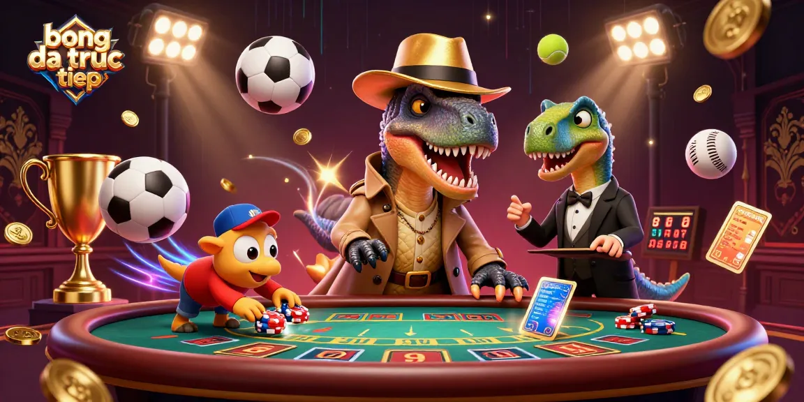 Experience seamless bong da truc tiep action with a vibrant 3D scene packed with sports elements and engaging characters.