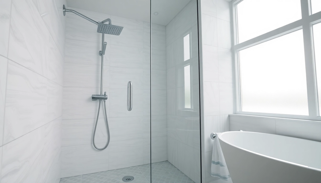 Experience the best elegant showers au with a luxurious glass enclosure and serene design.
