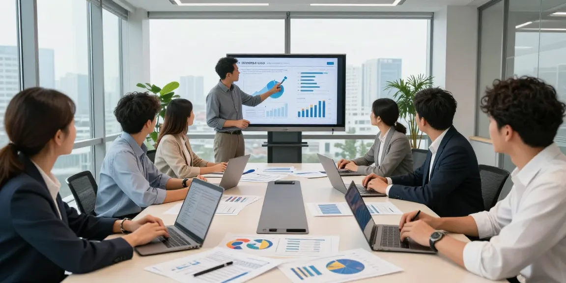 Team discussing worldwide commercial project financing strategies in a modern conference room.