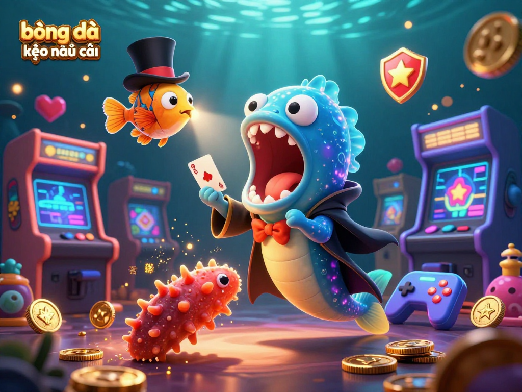 Engage in bóng đá kèo nhà cái while illuminated by a bioluminescent eels' magic tricks and thrilling game elements.