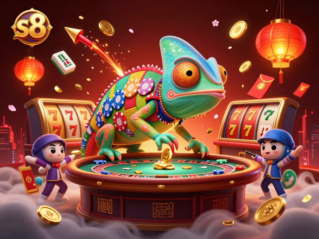Experience the vibrant energy of s8's casino world with colorful games and exciting characters.
